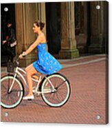 Bicycle Girl 1 Acrylic Print