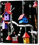 Birdhouse Whimsey Acrylic Print