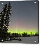 Bird's Hill Aurora One Acrylic Print