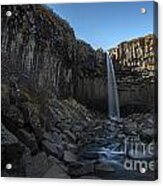 Black Waterfall Acrylic Print