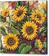 Blazing Sunflowers Acrylic Print