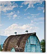 Blue Barn In The Stillaguamish Valley Acrylic Print