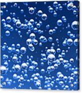 Blue Bubbles Acrylic Print