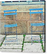 Blue Chairs 1 Stockholm Sweden Acrylic Print