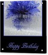 Blue Flower In Ice Acrylic Print