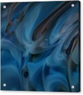 Blue Glass Waves Acrylic Print