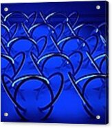 Blue Haze Circles Acrylic Print