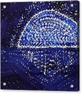 Blue Moonrise Original Painting Acrylic Print