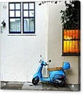Blue Scooter Acrylic Print