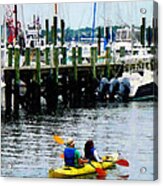 Boat - Kayaking In Newport Ri Acrylic Print