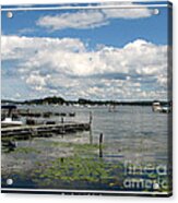 Boat Pier On Lake Ontario Acrylic Print