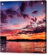 Boathouse Sunset Acrylic Print