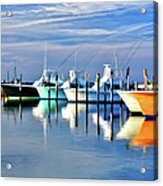 Boats At Oregon Inlet Outer Banks Ii Acrylic Print