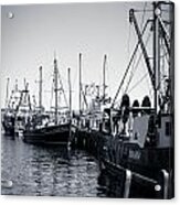 Boats At The Pier Acrylic Print