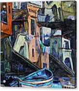 Boats In Front Of The Buildings I Acrylic Print