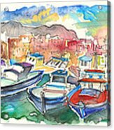 Boats In Porticello 01 Acrylic Print