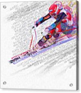 Bode Miller And Statistics Acrylic Print