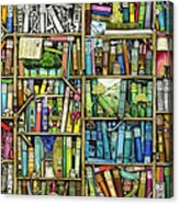 Bookshelf Acrylic Print