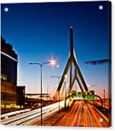 Boston Garden And Bunker Hill Bridge Acrylic Print