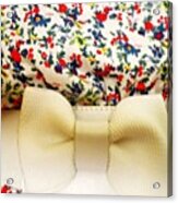 Bow Belt With A Floral Top.. Lovin' It Acrylic Print