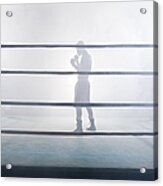 Boxer In Boxing Ring Acrylic Print