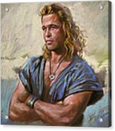 Brad Pitt Troy Acrylic Print