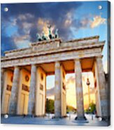 Brandenburg Gate And The Tv Tower In Berlin Acrylic Print