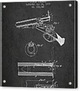 Breech Loading Shotgun Patent Drawing From 1879 - Dark Acrylic Print