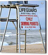 Breezy Lifeguard Chair Acrylic Print