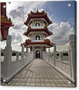 Bridge To Pagoda At Chinese Garden Acrylic Print