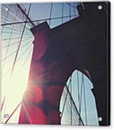 Brooklyn Bridge In Sunshine Acrylic Print