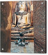 Buddha Statue In Sukhothai, Thailand Acrylic Print