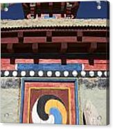 Buddhist Symbol On Chorten - Tibet Acrylic Print