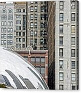 Buildings And The Bean 2 In Color Acrylic Print