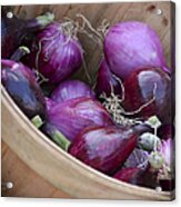 Bushel Of Red Onions Farmers Market Acrylic Print