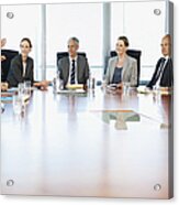 Business People Meeting At Table In Conference Room Acrylic Print