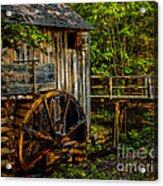 Cades Cove Mill Painted Acrylic Print