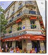 Cafe In Notre Dame Paris Acrylic Print