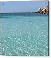 Cala Azzurra Beach On Favignana Island Acrylic Print