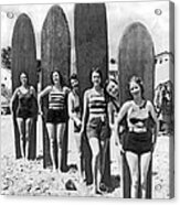 California Surfer Girls Acrylic Print