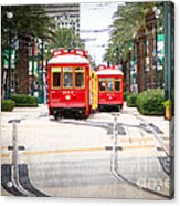 Canal Street Streetcars New Orleans Acrylic Print