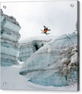 Candide Thovex Out Of Nowhere Into Nowhere Acrylic Print