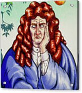 Cartoon Of Isaac Newton Acrylic Print