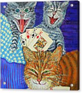 Cat Poker Acrylic Print