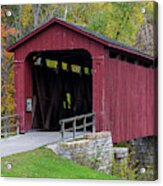 Cataract Covered Bridge Over Mill Creek Acrylic Print