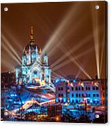 Cathedral Of St Paul Ready For Red Bull Crashed Ice Acrylic Print