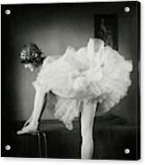 Catherine Crandell Tying Her Ballet Shoes Acrylic Print