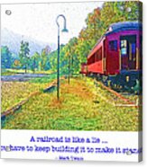 Catskill Mountain Railroad In Autumn Acrylic Print