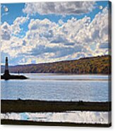 Cayuga Lake In Colorful Fall Ithaca New York Iii Acrylic Print