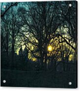 Central Park Vintage Sunset Acrylic Print
